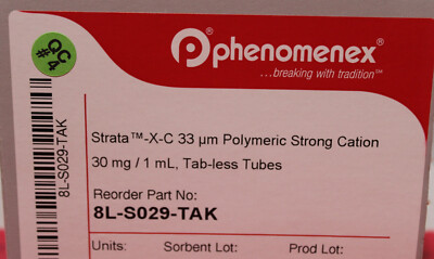 Strata-X-C 33 µm Polymeric Strong Cation 33u 8L-S029-TAK 30mg/1mL Lot of 74