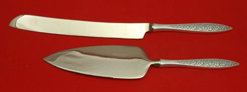 Spanish Lace by Wallace Sterling Silver Wedding Cake Set Server 2pc Custom HHWS