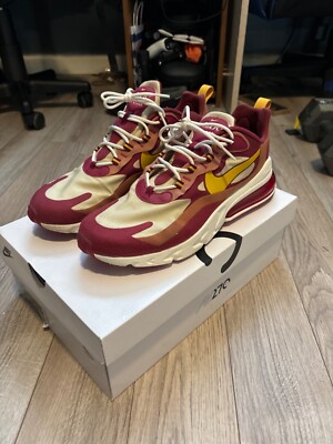 nike air max 270 react noble red team gold