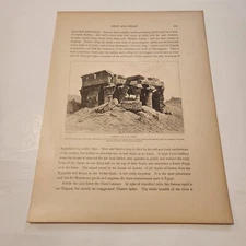 Temple Of Kom Ombo Egypt c. 1881 Engraving (323)