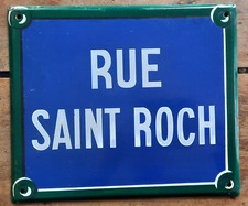 Ancienne plaque émaillée RUE