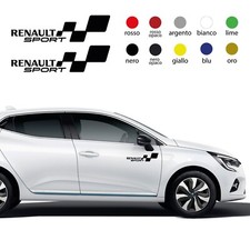 Adesivi Renault Sport per fiancata gonna auto clio megane RS scenic tuning rally