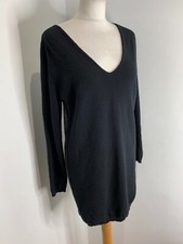 D&G Dolce & Gabbana fine knit jumper top 10 12 VGC metallic mesh back long dress