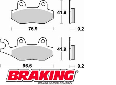 BREMSBELÄGE HINTEN PEUGEOT SATELIS 250 2009 Nissin Zange BRAKE PAD REAR