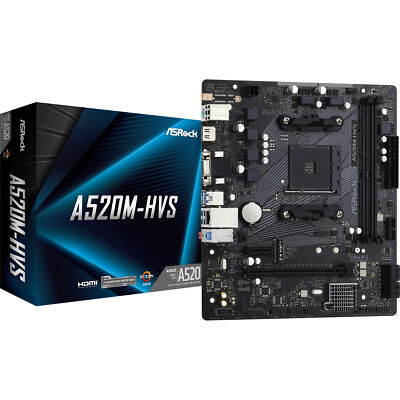 ASRock A520M-HVS, Mainboard, Sockel AM4