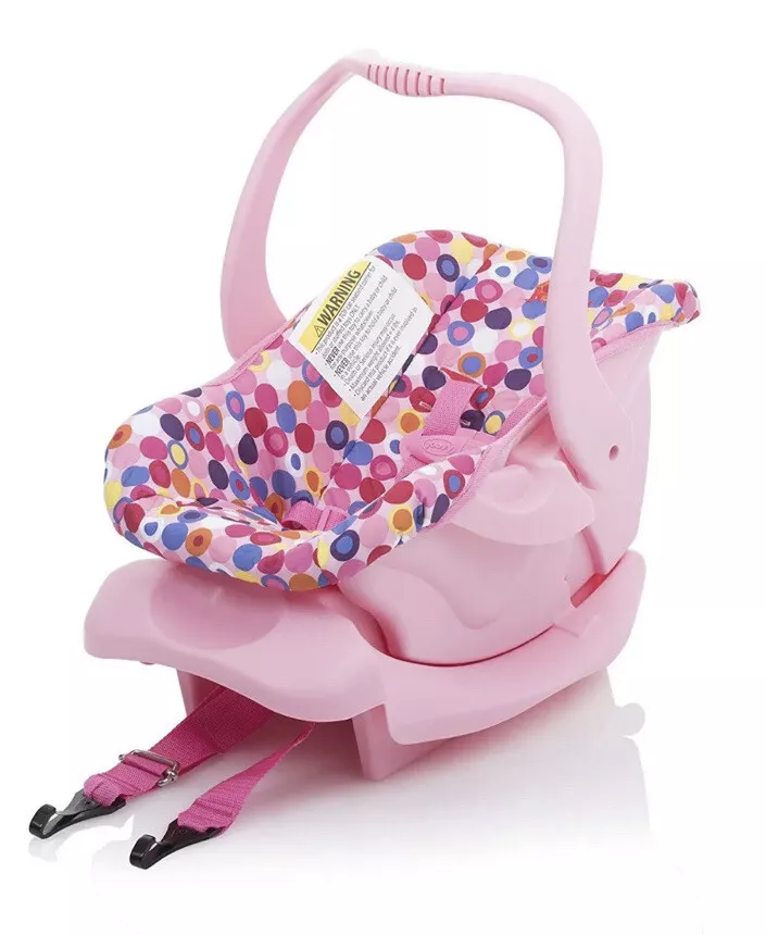 Joovy Toy Doll Infant Car Seat Pink Girls Kids Pretend Role Play