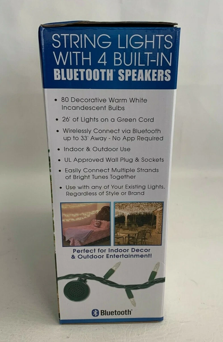Outdoor string lights on sale with bluetooth speakers