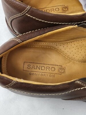 Sandro Mens Brown leather Shoes Loafer Casual Comfort Brazil  display picture 1