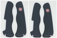 Lot of 2 Pre-Owned Victorinox Swiss Army 111mm HANDLE 2 Piece KIT in Black