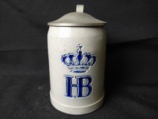 Bierkrug mit Zinndeckel, 0,25 l, Hofbräu, 13,5 cm hoch