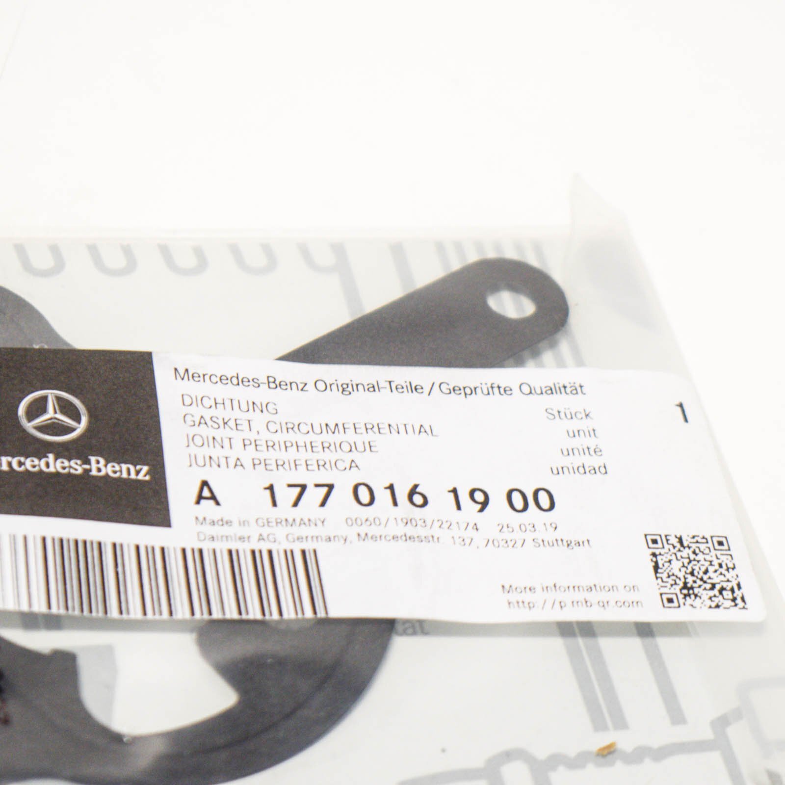 MB AMG GT C190 Vacuum Pump Circumferential Gasket Genuine for sale  