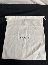Frame Dust Bag White Shoe Purse Cotton 15x14