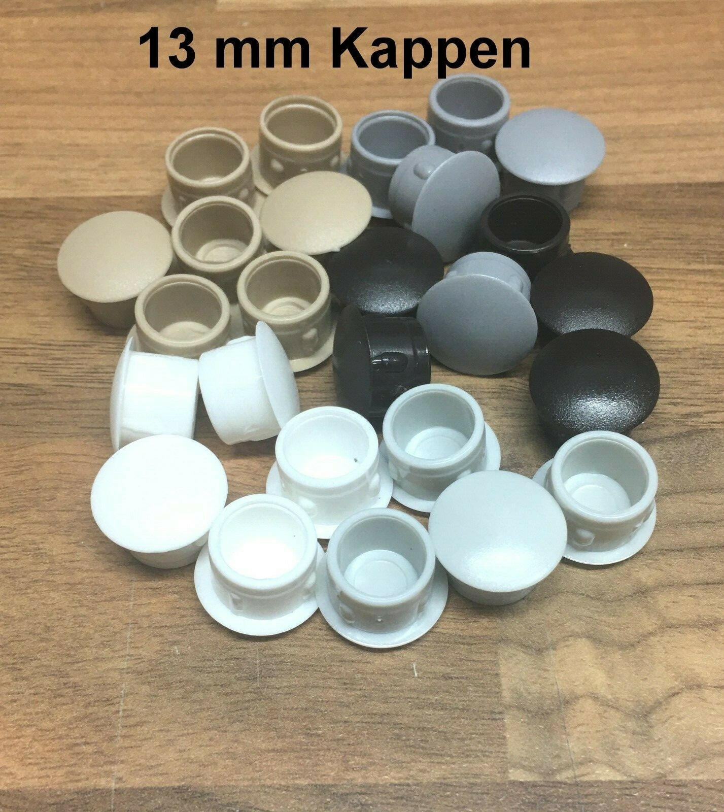 50 Bohrloch Abdeckkappen Lochkappen Bohrlochkappen Kappen für 13mm Loch