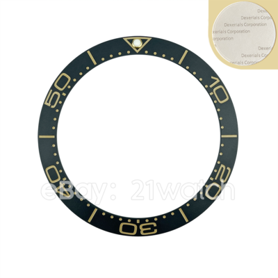NEW 38mm Sloped Matte Black Ceramic Bezel Insert No Time To Die