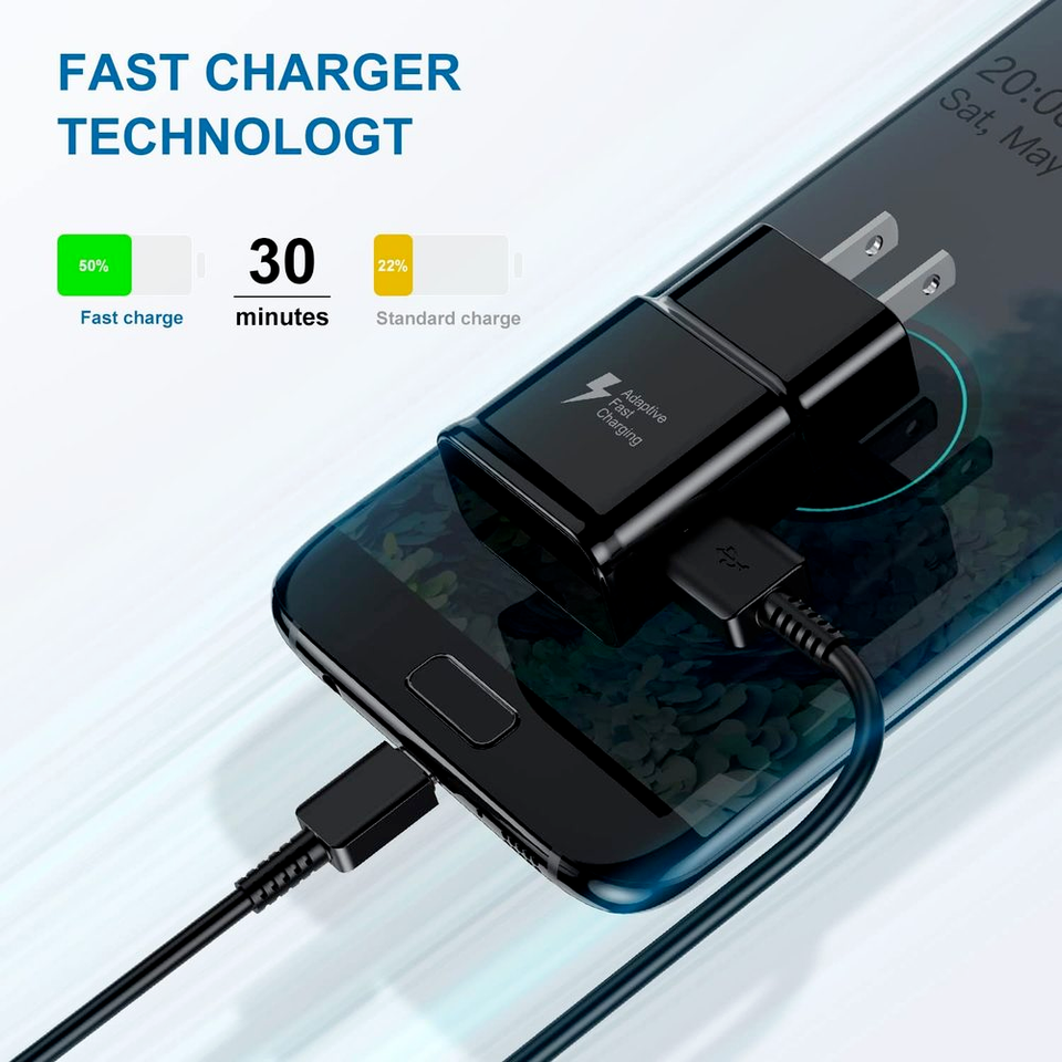 USB Wall Charger Fast Adapter Block Charging Cube Brick Box For Samsung ...