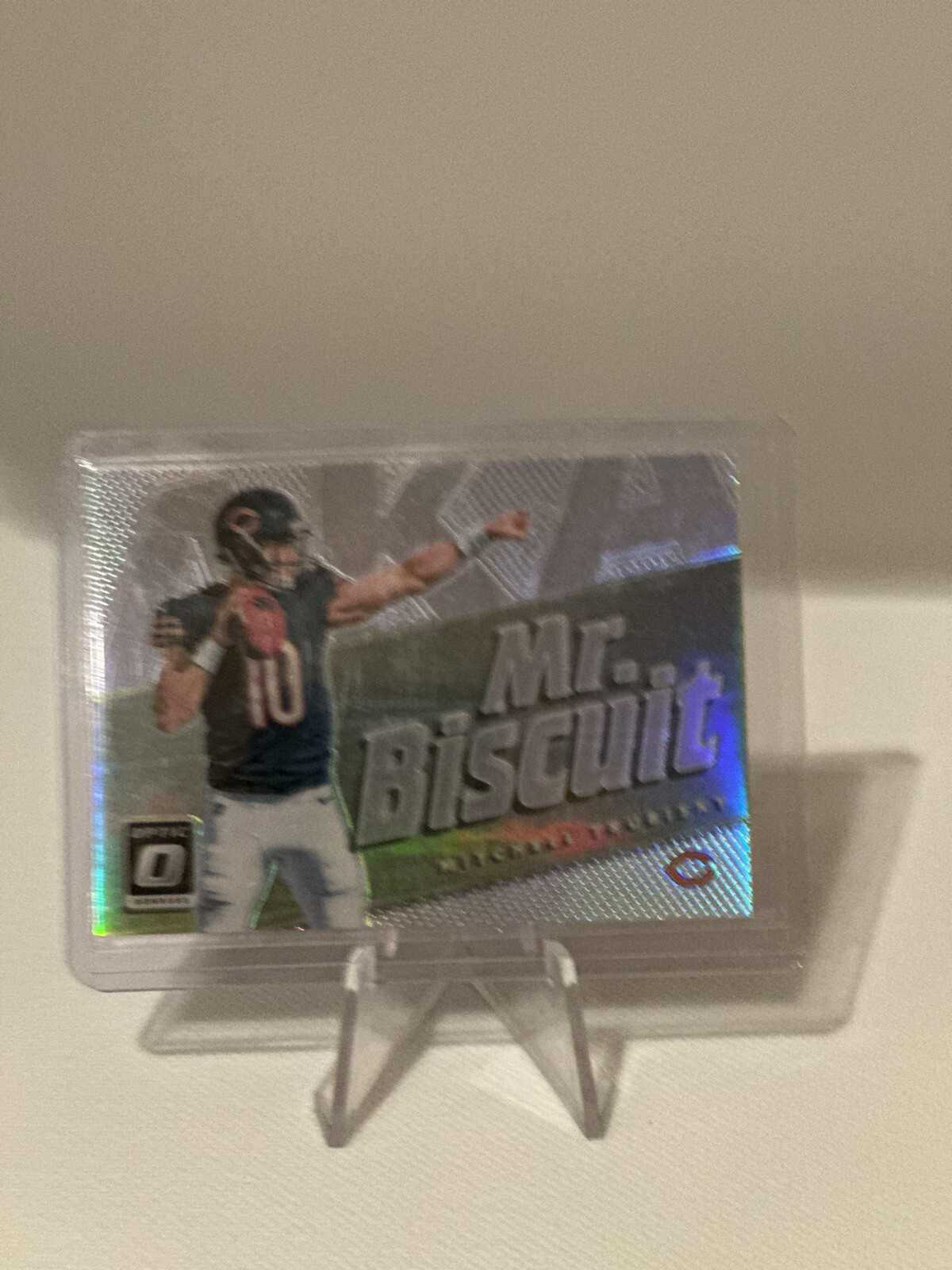 2017 Donruss Optic Mitchell Trubisky My Biscuit Holo Prizm Rookie RC #27 Bears