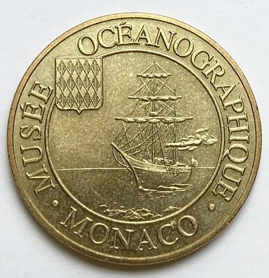 Jeton Touristique de la Monnaie De Paris Musée Océanographique Monaco 2004 - Photo 1/2