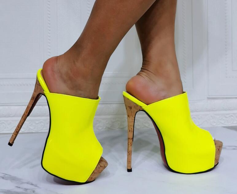 PANTOFOLA D’ORO Sandali donna moda sexy festa punta aperta ciabatte plateau decolte tacco alto