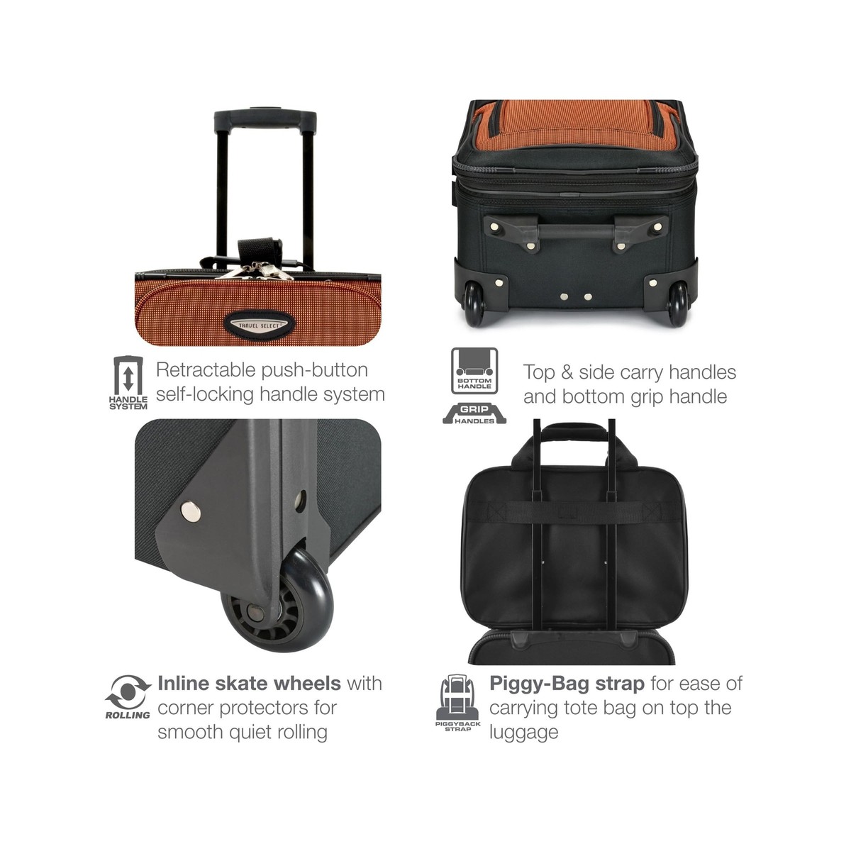 Traveler's Choice Luggage Sets - Gray (TS6950GXX) for sale online