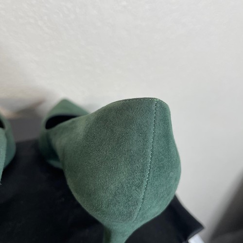 Yves Saint Laurent Green Pumps Suede Classic High Heel Shoes Women's 41 EU/11 US - 第 9/16 張圖片