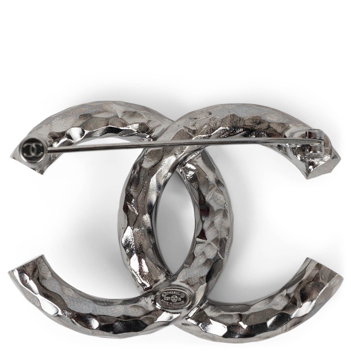 71685 auth CHANEL ruthenium 21K LARGE CC STRASS Brooch | eBay
