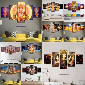 Lord Ganesha Painting God Ganapati Poster Wall Art Home Decor 5