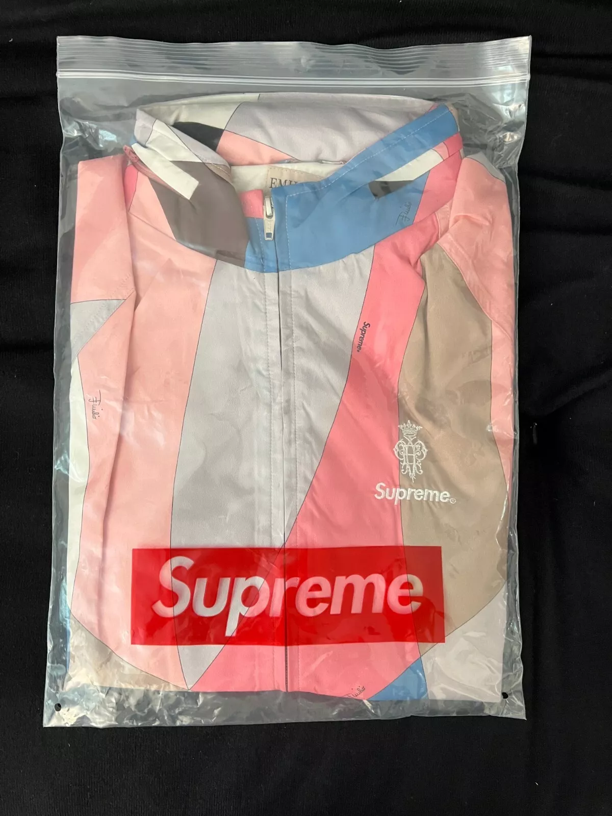 Supreme x Emilio Pucci   Veste coupe vent sport   « Rose poussiéreux » (Taille M)