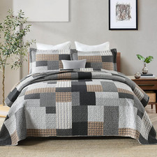 Quilt King Size, King Quilt Set, 100 Cotton King Quilt Bedding Set Bedspread, F