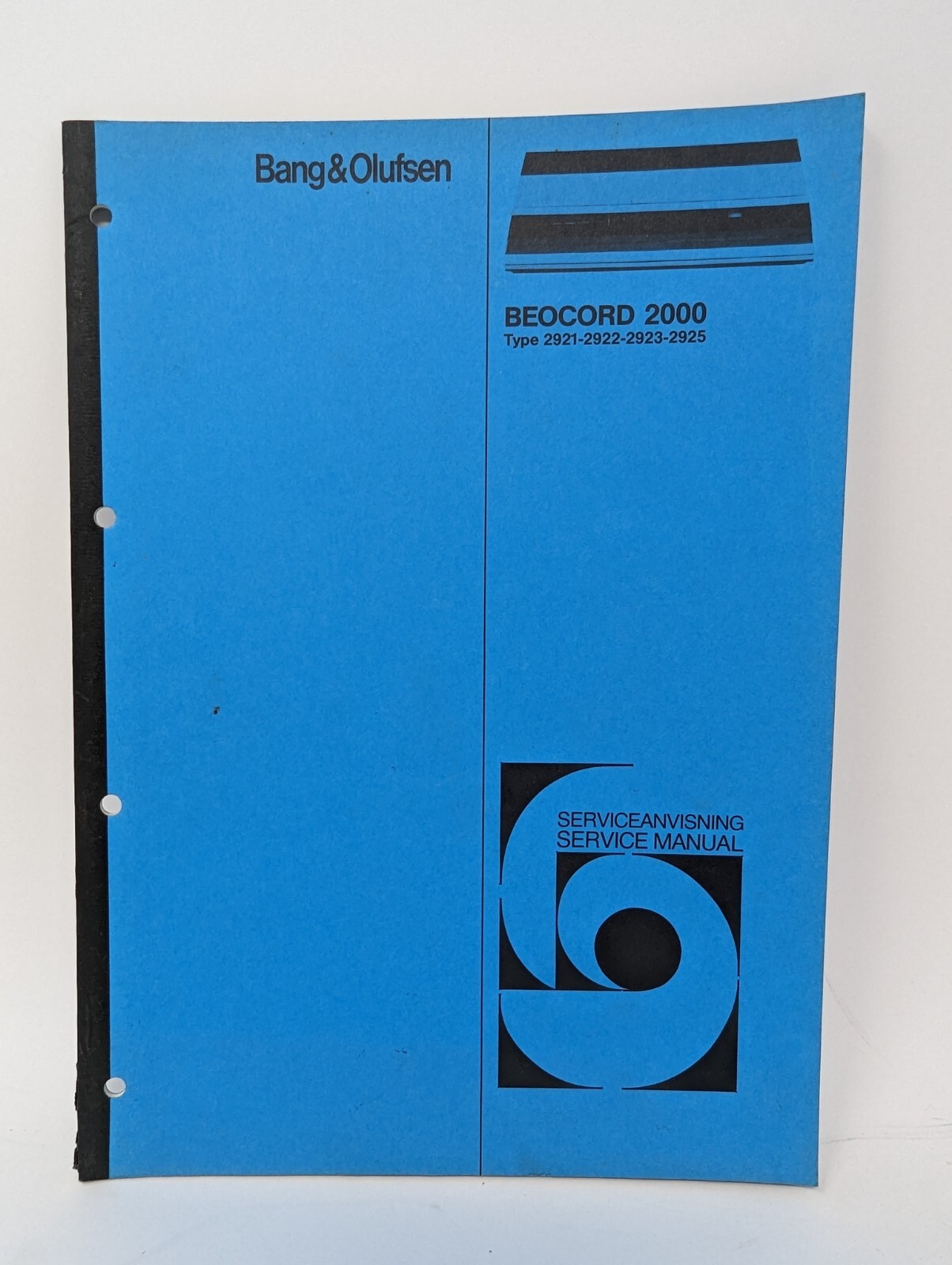 Bang & Olufsen B&O Beocord 2000 Cassette Tape Deck Service Manual *Original OEM*