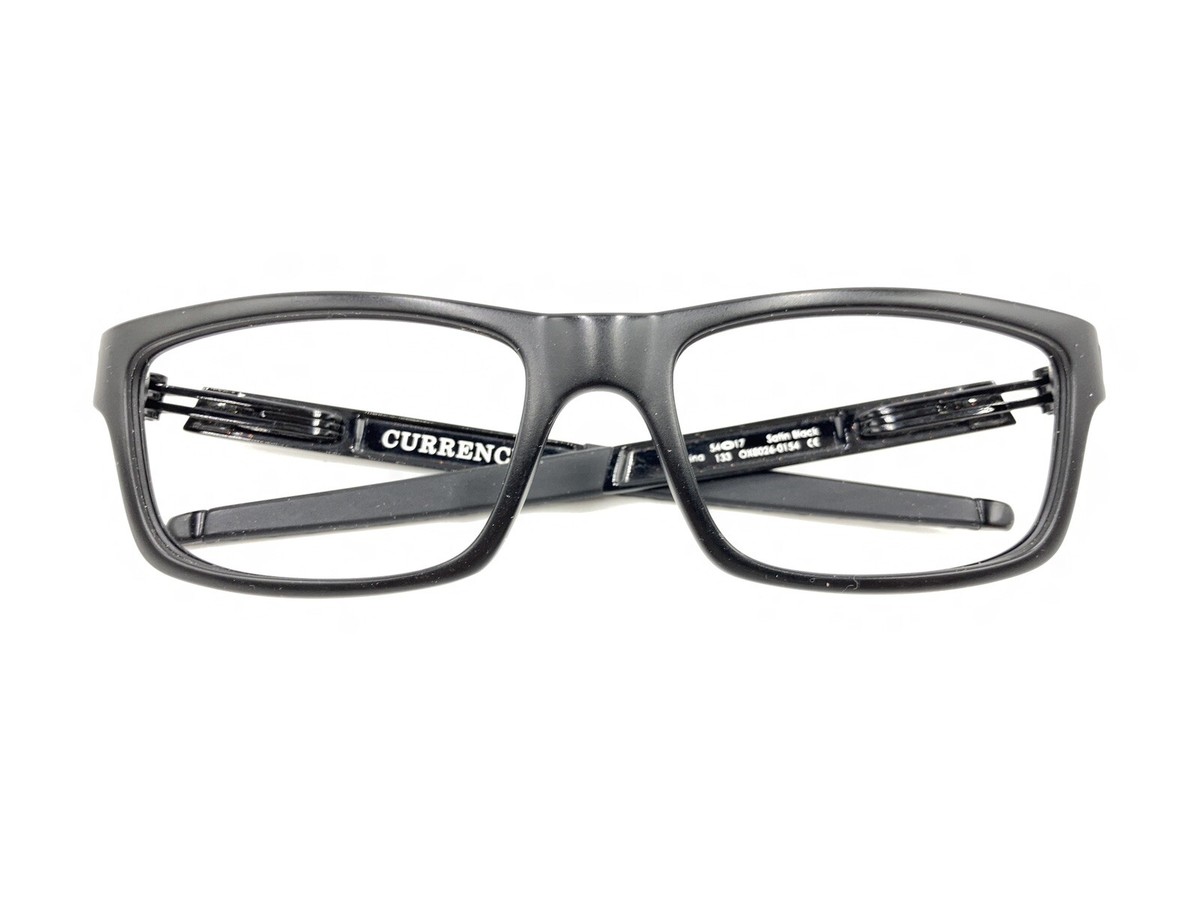Oakley Currency OX8026-0154 Satin Black Metal Eyeglasses Oakley Currency OX8026-0154 Satin Black Metal Eyeglasses