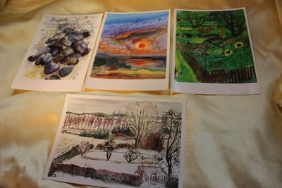 Günter Grass Motivkarte Kunstdruck Postkarte Künstler Gemälde Danzig Gemälde K7