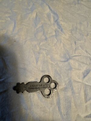 VINTAGE EAGLE LOCK CO. TERRYVILLE Conn. Double Sided Key