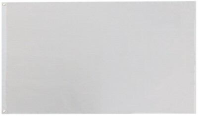 4x6 White Plain Solid Color Premium 4'x6' 100D Woven Poly Nylon Flag Banner