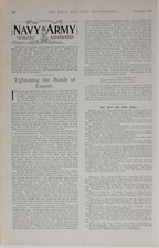 1900 PRINT NAVY & ARMY Editorial News Artikel BONDS OF THE EMPIRE