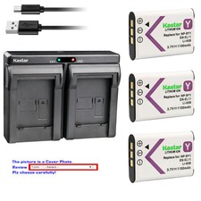 Kastar Battery Dual Charger for Pentax D-LI78 DLI78 PENTAX Optio L50 Optio M50