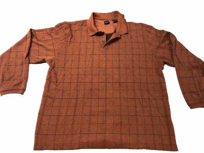 ARROW MEN'S LONG SLEEVE PULLOVER BUTTON TOP SIZE 2XL COLLAR COTTON BLEND  