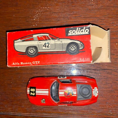 Ancienne Solido Série 100 Alfa Roméo GTZ rouge rallye des Cévennes Ref