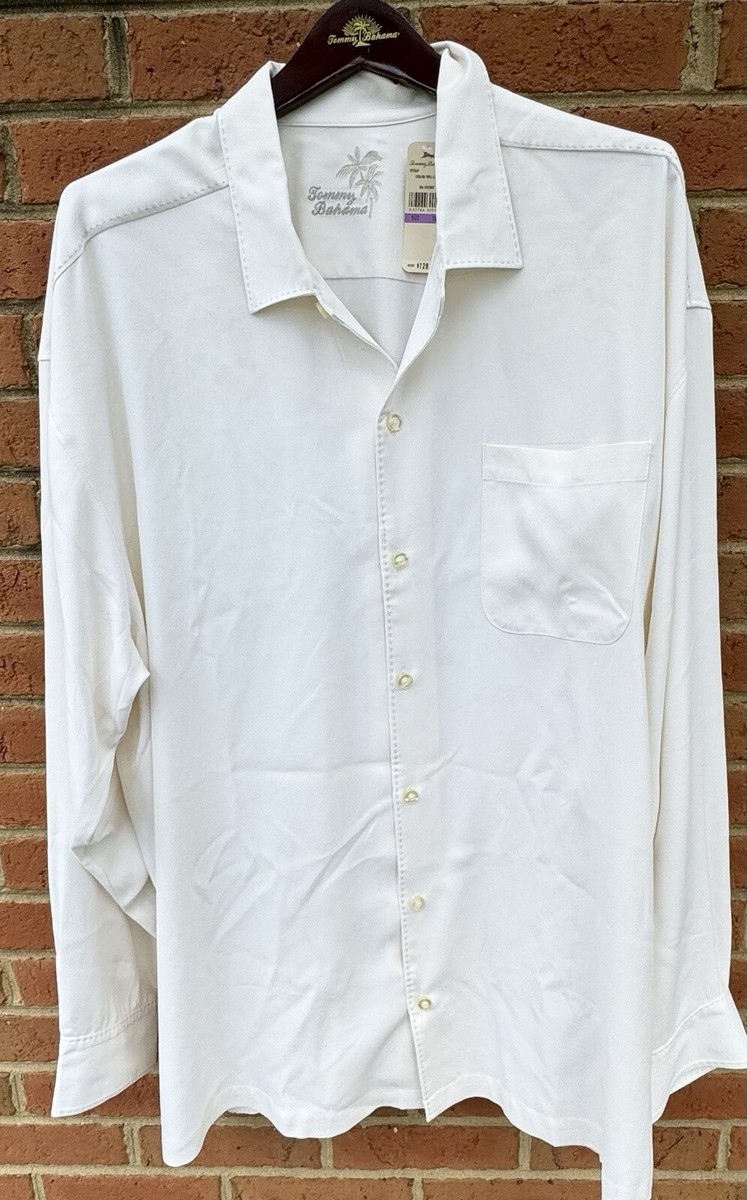 $128 TOMMY BAHAMA MENS 'CATALINA TWILL' HAWAIIAN L/S CAMP SHIRT
