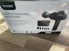 Fit King FT-025G Black LCD Touch Screen Super Quiet Percussion Muscle Massage/as