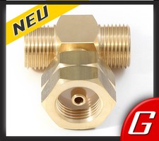 T-Stück Propangasflasche Gasflaschen Anschlussstück Propan Verteiler 5 11, 33 kg