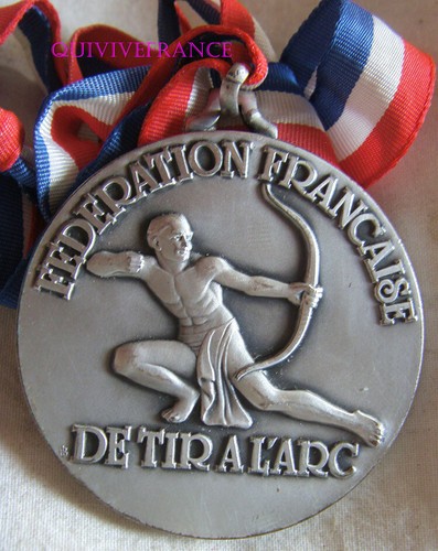 Médaille FTA Tir à L'Arc 1990 NÉRAC - Vétérans Tir Olympique - Or Plaqué