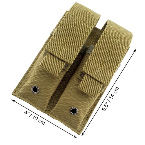 Tactical Molle Doppio Marsupio Porta Pistola Mag per Caccia US STOCK - Foto 2 di 14