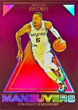 Dejounte Murray 2021-22 Recon Basketball Maneuvers Insert Holo Refractor Card#14