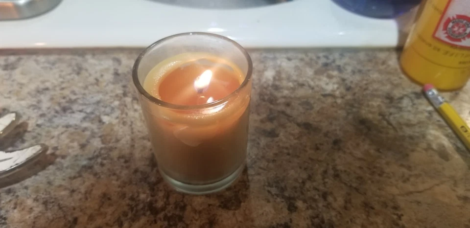 Beeswax Cinnamon Scented Votive Candles, 8 pack - Image 4 of 4