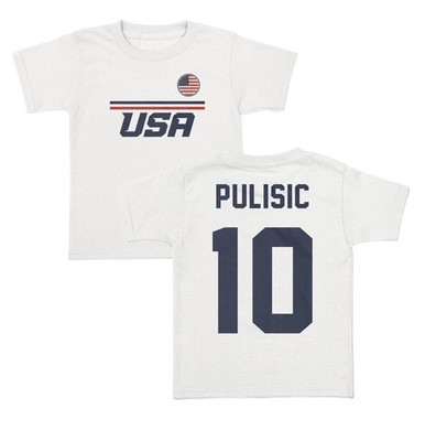 USA Soccer Fans Pulisic 10 Jersey Style Toddler T-Shirt