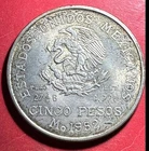 Photo of a 1952 Mexico 5 Pesos Silver from an eBay listing that sold on Jul 7, 2026