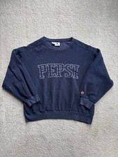 Vintage Pepsi Sweater Blue Soft Fleece Crewneck Sweatshirt 