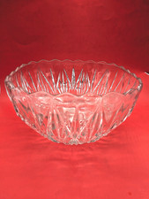 Vintage Hazel Atlas Williamsport Square Glass Punch, Salad & Fruit Center Bowl.