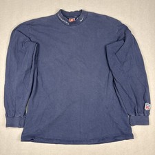 Vintage 90s Nike NFL Cowboys Blue Mock Neck Long Sleeve Sweatshirt Made in USA