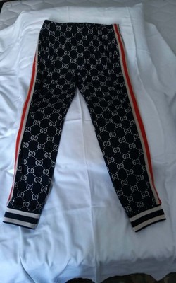 Gucci Herren Anzug Hose Blau mit Logos Gr. M International